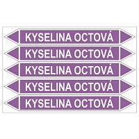 Značení potrubí, kyselina octová